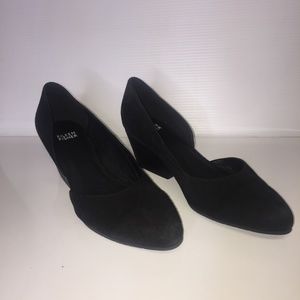 Eileen Fisher womens 8.5 black suede d’orsay pumps
